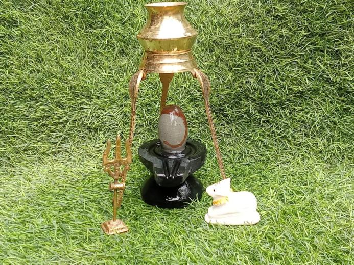 Garland Narmadeshwar Shivling Damru Shape Jaldhari