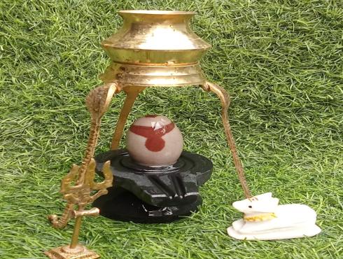 Garland Narmadeshwar Shivling Damru Shape Jaldhari